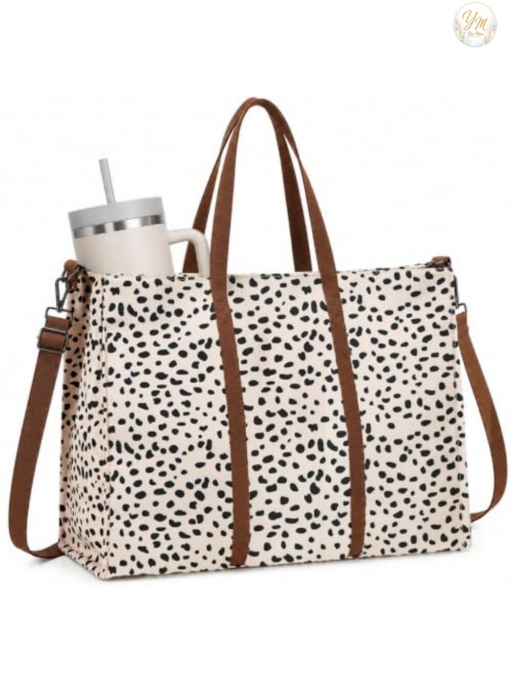 Laptop Tote Bag for Women 15.6 Inch Padded Compartment Canvas Messenger Work Bag